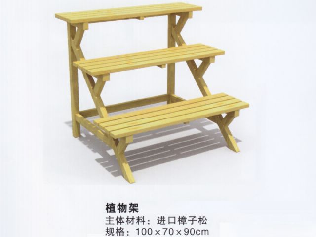 幼儿园实木家具阶梯植物架 HX4501E