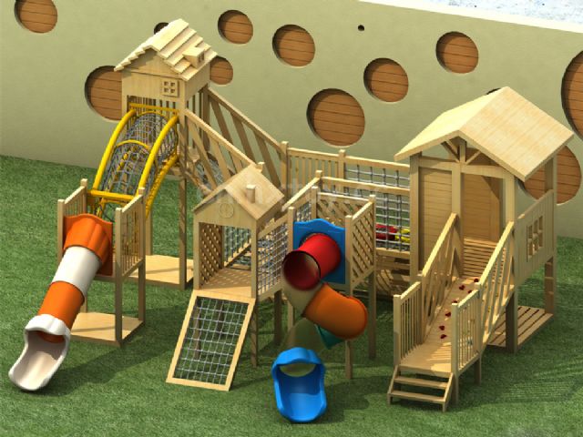 幼儿园户外大型塑木制组合滑梯游乐设备 HX2501Q