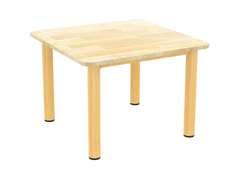 幼儿园儿童班级实木家具橡胶木面方桌HX4203A
